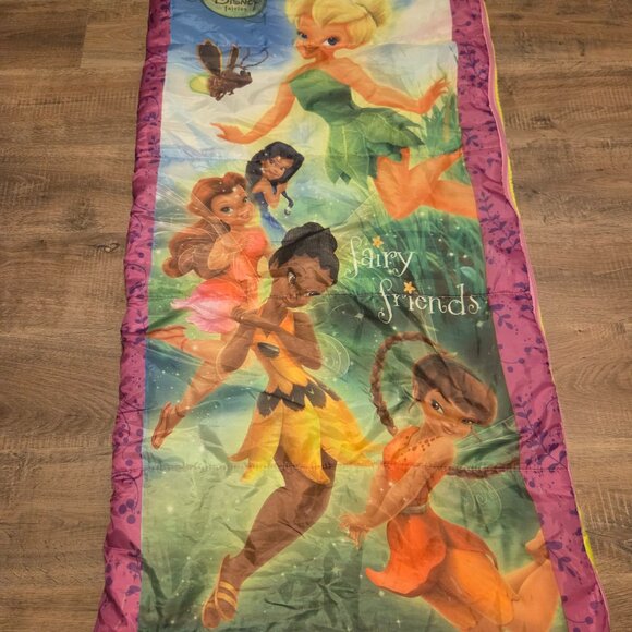 Disney Princess Fairies Sleeping Bag with Tinkerbell - 48" in Length - Picture 3 of 4